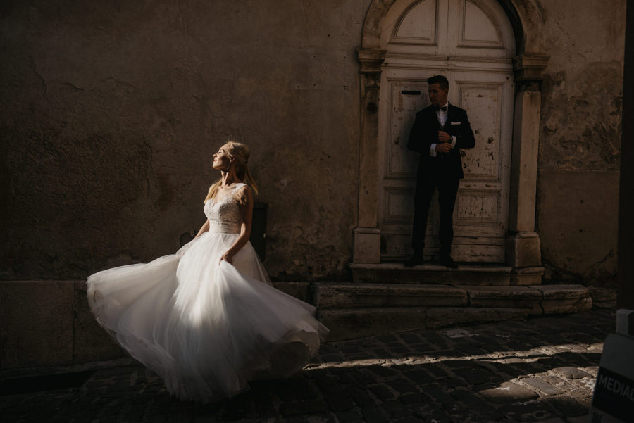 sesja slubna na slowenii, plener zagraniczny, plener slubny w piranie