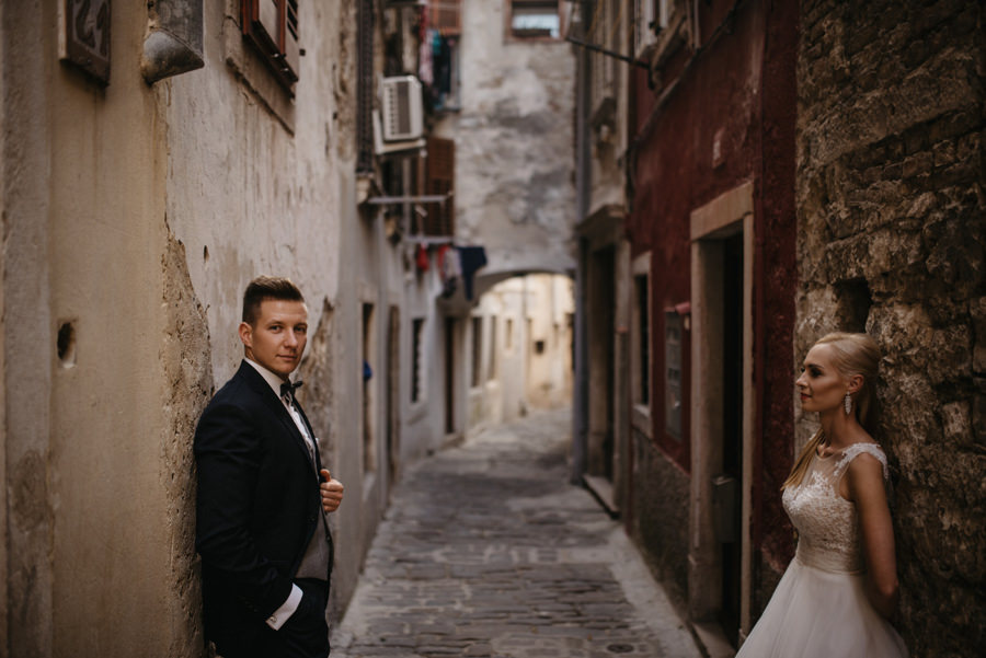 sesja slubna na slowenii, plener zagraniczny, plener slubny w piranie