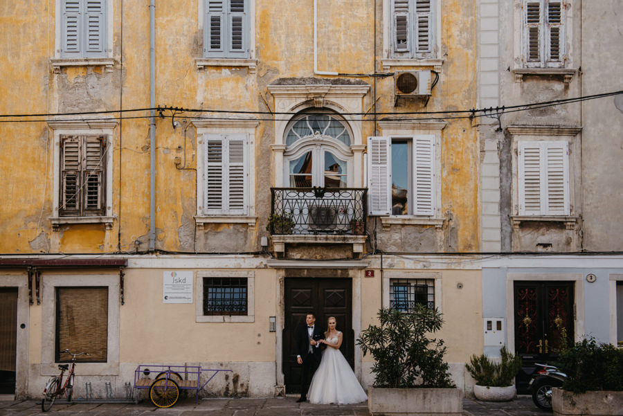 sesja slubna na slowenii, plener zagraniczny, plener slubny w piranie