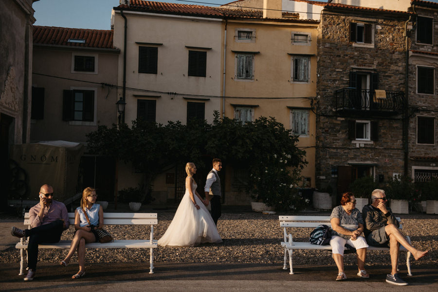sesja slubna na slowenii, plener zagraniczny, plener slubny w piranie