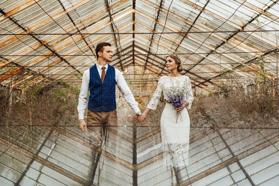 sesja ślubna, stylizowana sesja ślubna, sesja boho, sesja w szklarni, sesja plenerowa na pustyni, zimowa sesja ślubna, jura krakowsko częstochowska, minerały, bukiet ślubny, 