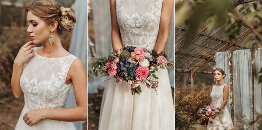 sesja ślubna, stylizowana sesja ślubna, sesja boho, sesja w szklarni, sesja plenerowa na pustyni, zimowa sesja ślubna, jura krakowsko częstochowska, minerały, bukiet ślubny,