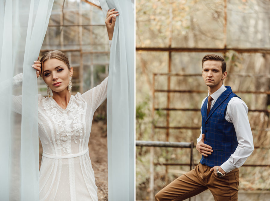 sesja ślubna, stylizowana sesja ślubna, sesja boho, sesja w szklarni, sesja plenerowa na pustyni, zimowa sesja ślubna, jura krakowsko częstochowska, minerały, bukiet ślubny,