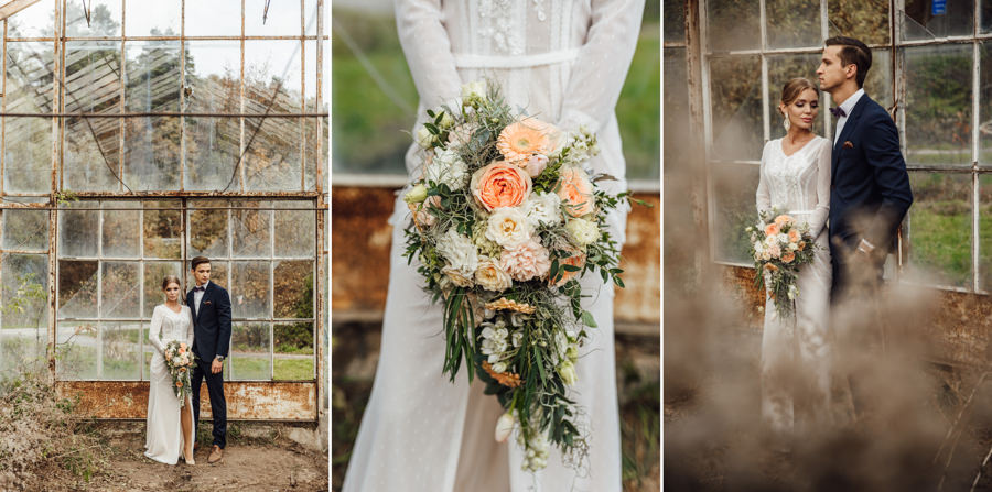 sesja ślubna, stylizowana sesja ślubna, sesja boho, sesja w szklarni, sesja plenerowa na pustyni, zimowa sesja ślubna, jura krakowsko częstochowska, minerały, bukiet ślubny,