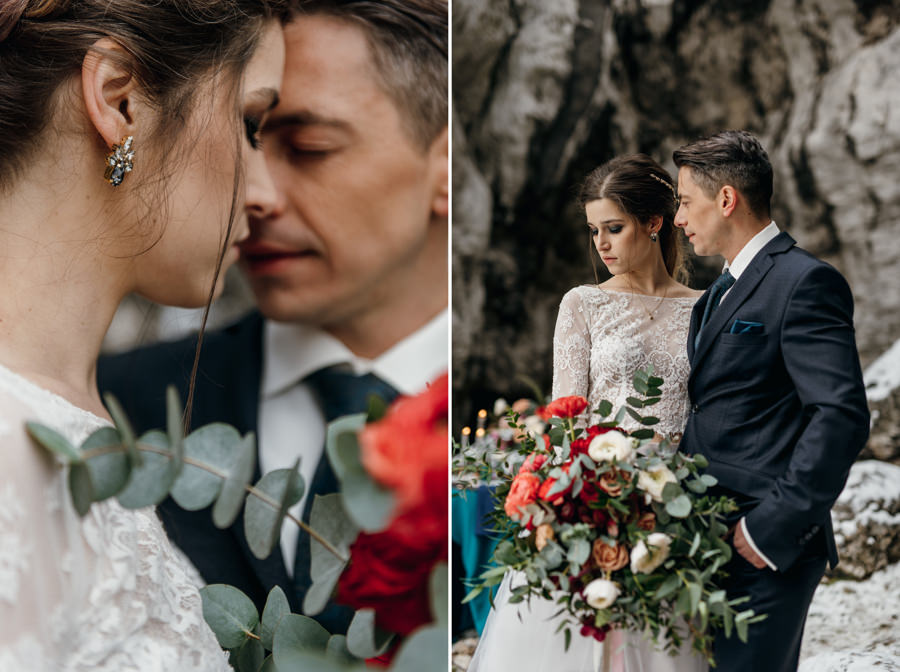 sesja ślubna, stylizowana sesja ślubna, sesja boho, sesja w szklarni, sesja plenerowa na pustyni, zimowa sesja ślubna, jura krakowsko częstochowska, minerały, bukiet ślubny,