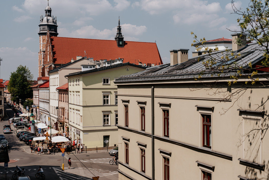 Kazimierz, Kraków, widok z okna na Kazimierz