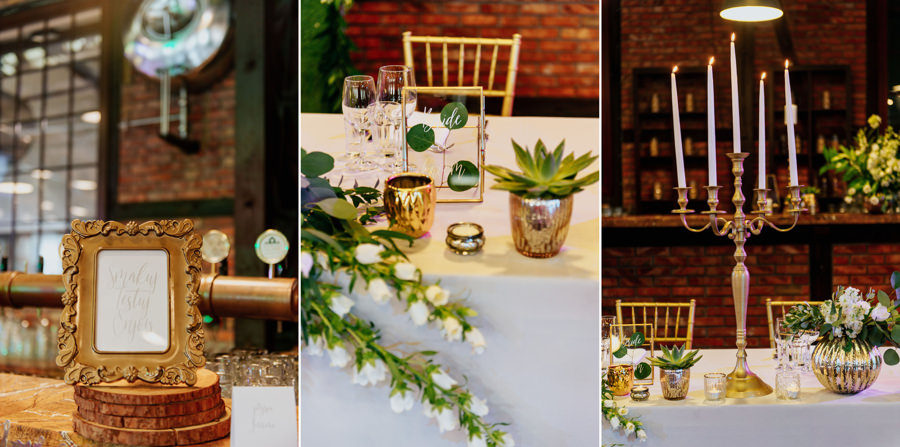 Detale ślubne, dekoracja, florysytka, industrialne wesele