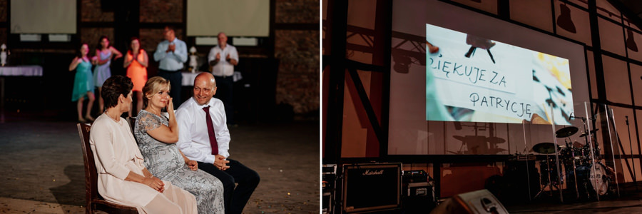 wzruszeni rodzice, podziękowania dla rodziców, stara zajezdnia, emocje