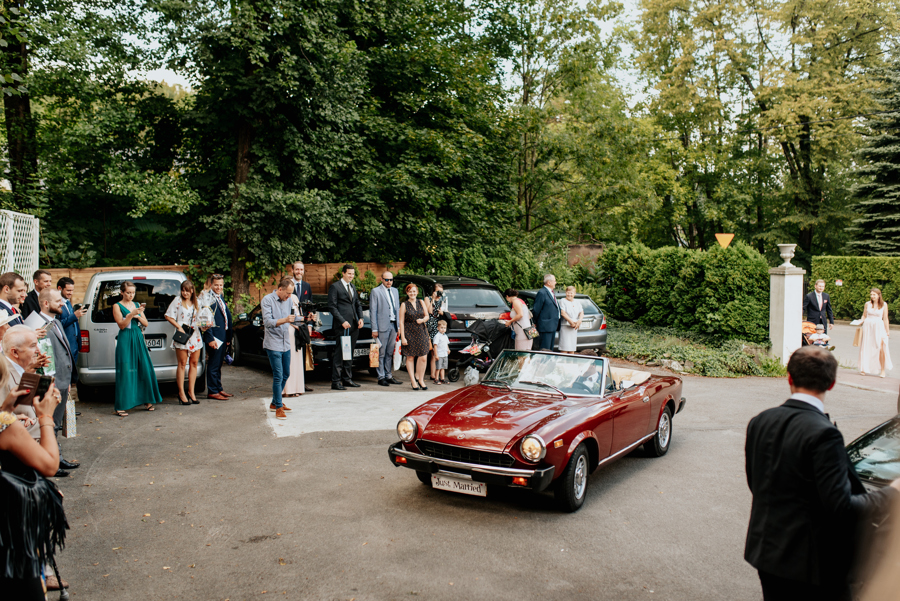 auto do ślubu, retro kabriolet