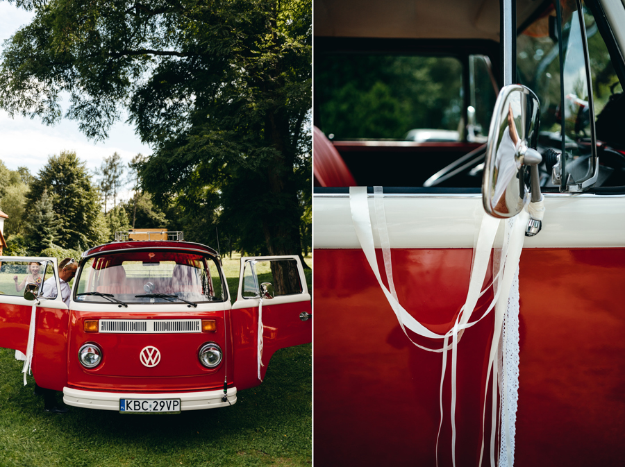 auto do ślubu, bus do ślubu, oryginalne wesele, volskwagen t2, ogórek