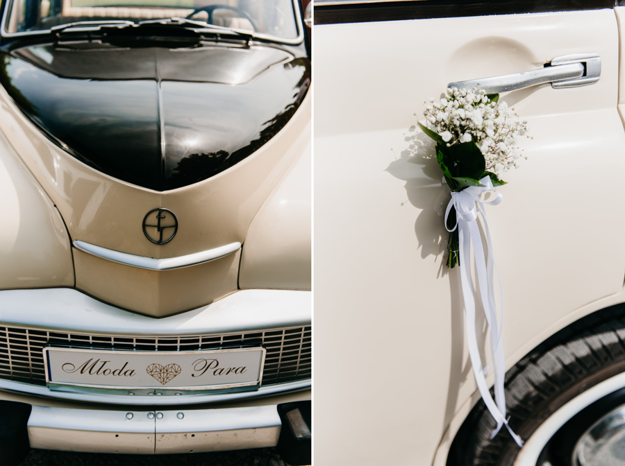 stylowy samochód do śłubu, fso warszawa 224,