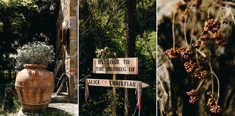 detale weselne, boho wesle w jurcie, toskania, slub we włoszech