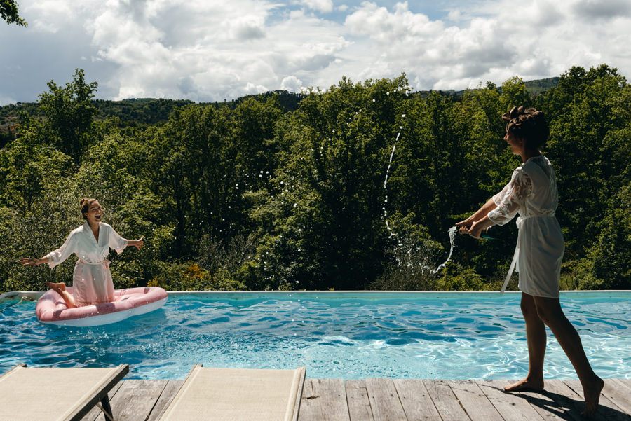 wybuch szampana, druhny, toast