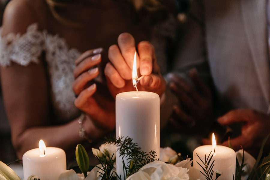 irlandzki zwyczaj odpalania świec po zawarciu małżeńśtwa, ślub kościelny