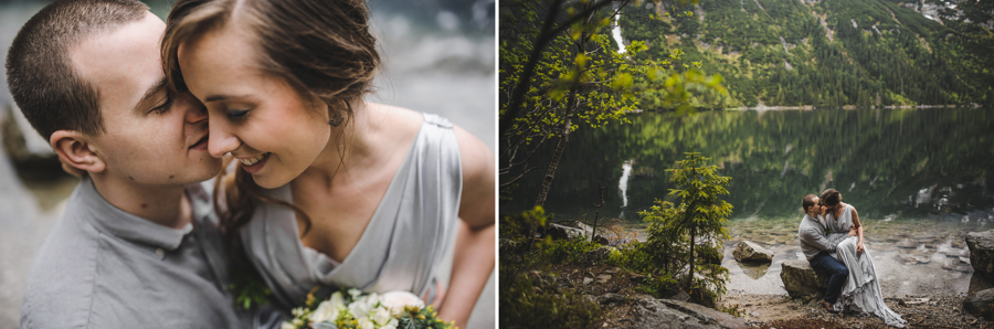 mgła nad morskim okiem, sesja w tatrach, sesja w deszczu