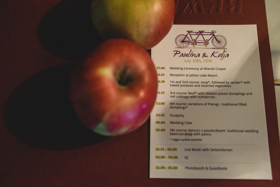 plan slubu - motyw roweru