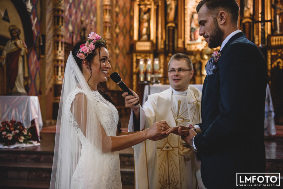 obraczki msza ceremonia wianek