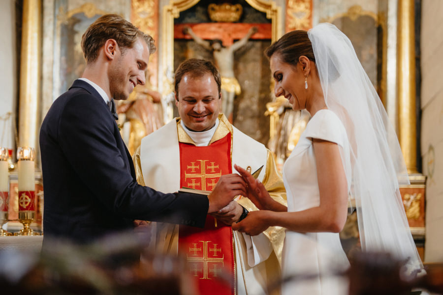 obroczki ceremonia usmiech