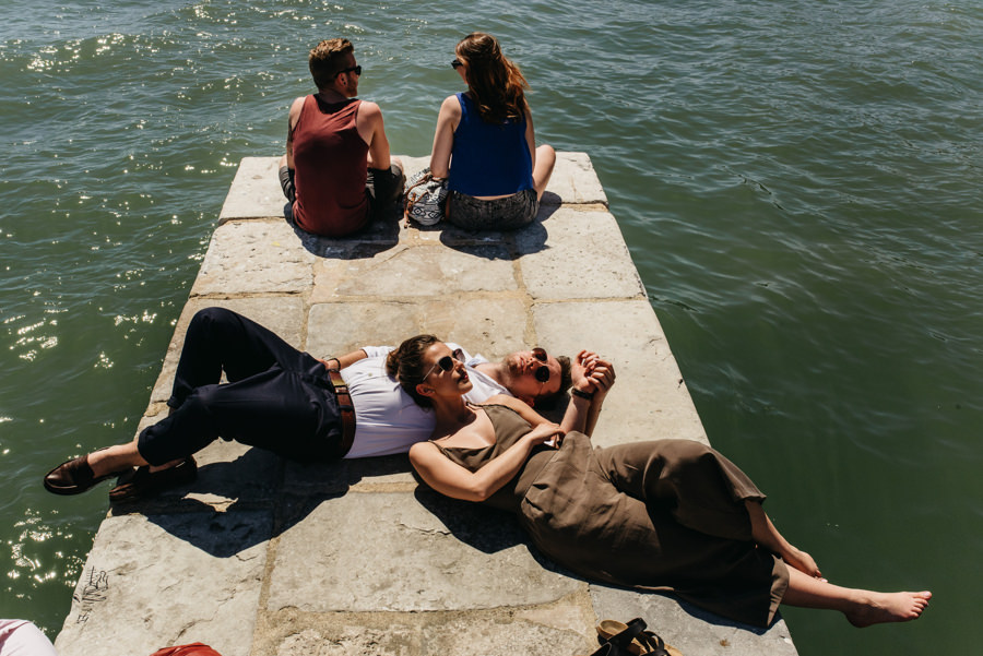 para morze molo odpoczynek