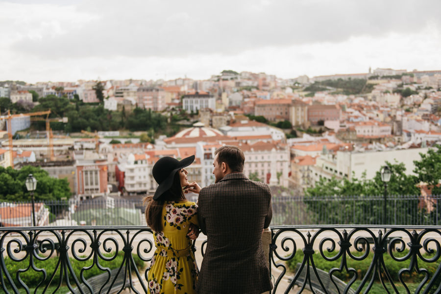 widok para mloda sesja narzeczenska