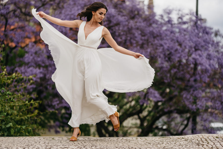 drzewo suknia slubna taniec