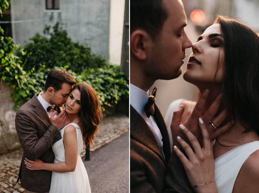 zachod slonca dlonie para mloda