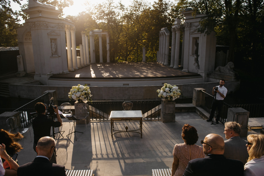 amfiteatr w Łazienkach Królewskich, ceremonia zaślubin, Ślub plenerowy w Warszawie