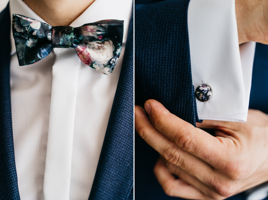 przygotowania ślubne, szampan, bukiet ślubny