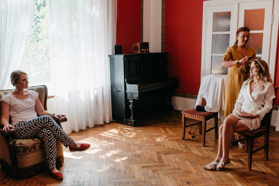 sesja w dniu ślubu, pałac żeleńskich grodkowice, wesele w plenerze