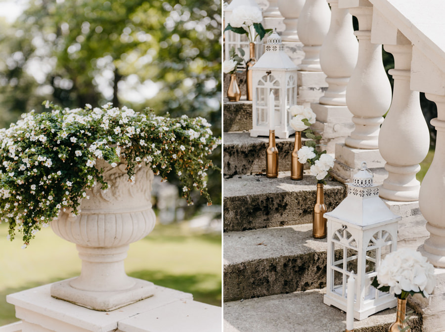 dwór sieraków, wesele w małopolsce, eleganckie wesele, detale dworu sierakó, lampiony