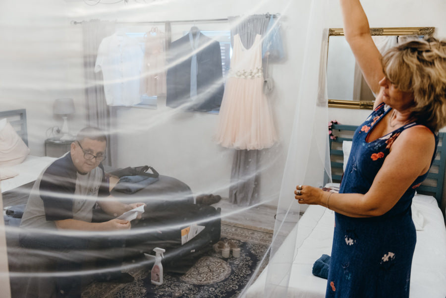 prasowanie welonu, welon ślubny