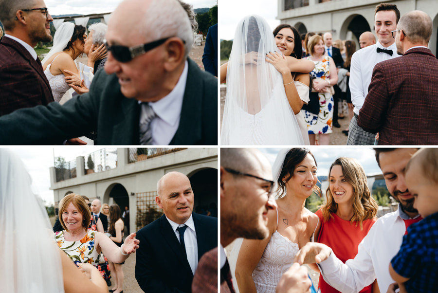 ślub w Villa Love, życzenia dla nowożeńców, taras w villa love