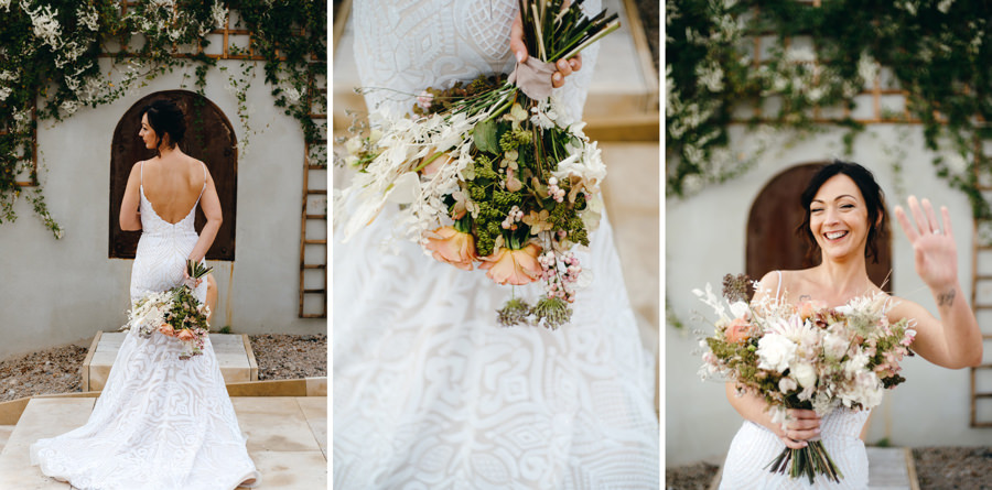 ślub w Villa Love, wesele w toskańskim klimacie,, portret panny młodej, sesja zdjęciowa w dniu ślubu