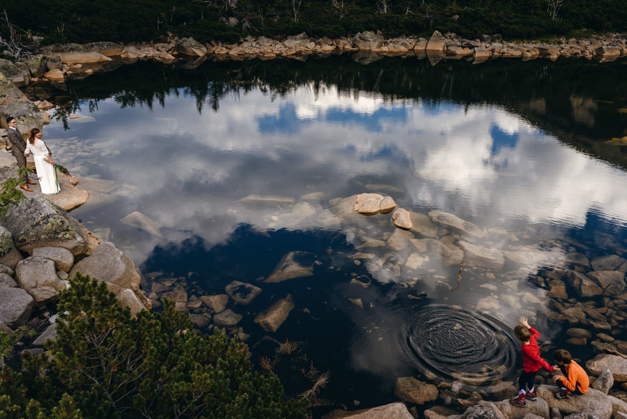 sesja slubna w Karkonoszach, sniezne kotły