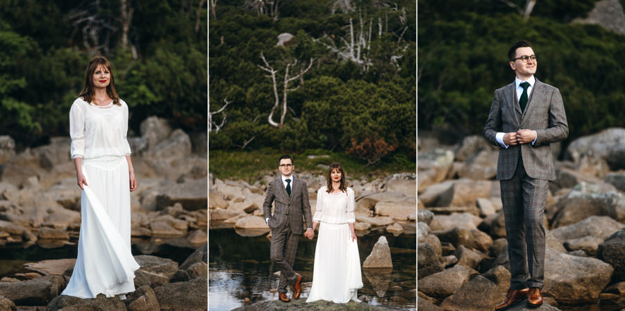 sesja slubna w Karkonoszach, sniezne kotły