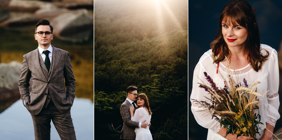 sesja slubna w Karkonoszach, sniezne kotły