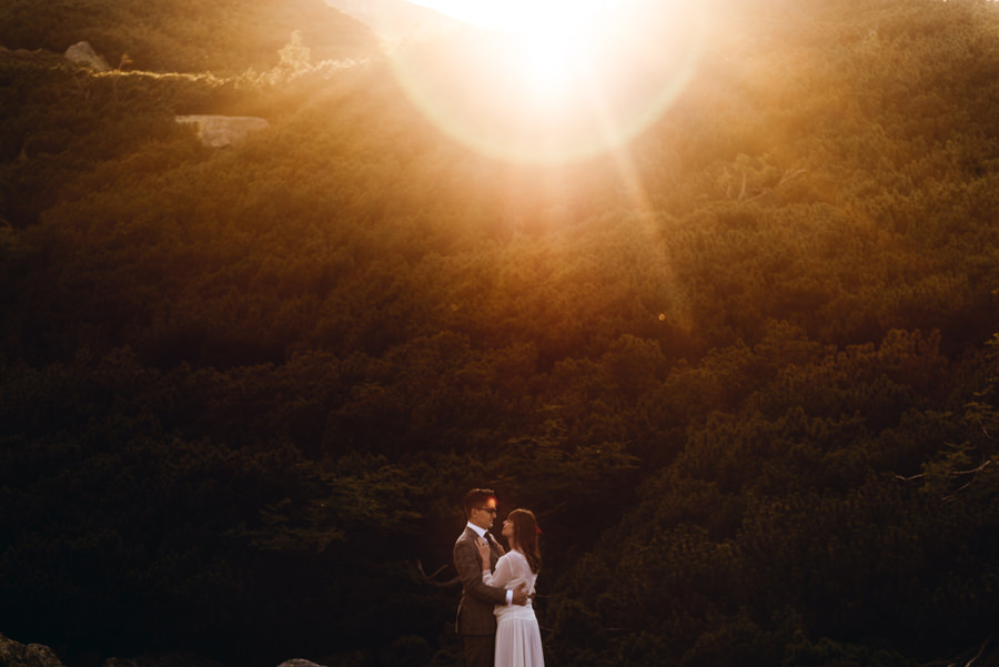 sesja slubna w Karkonoszach, sniezne kotły