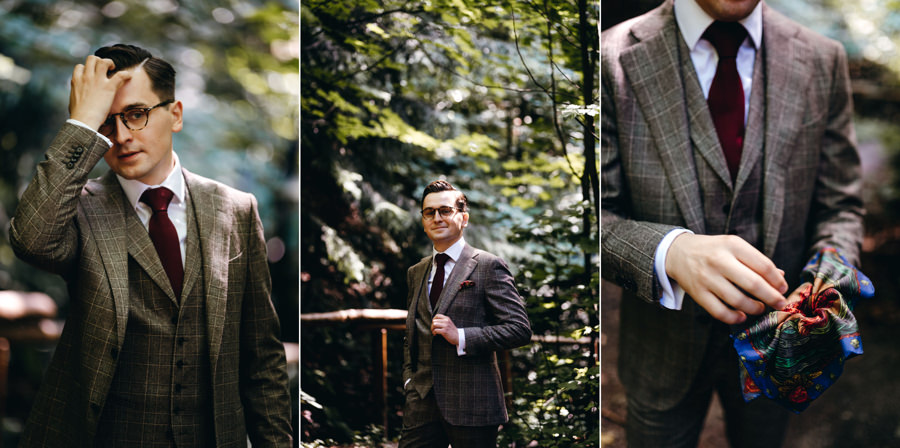 stara kruszarnia, ślub w plenerze, portret pana młodego