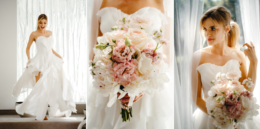 pałac czosnowskich, panna młoda, wesele w pałacu, ślub kościelny w plenerze