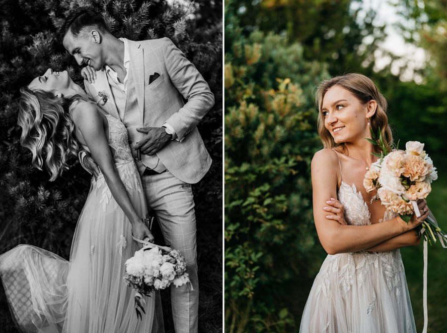ogrod w brzoskiwni, slub w krakowie, krakow zdjecia, wesele plenerowe, para mloda