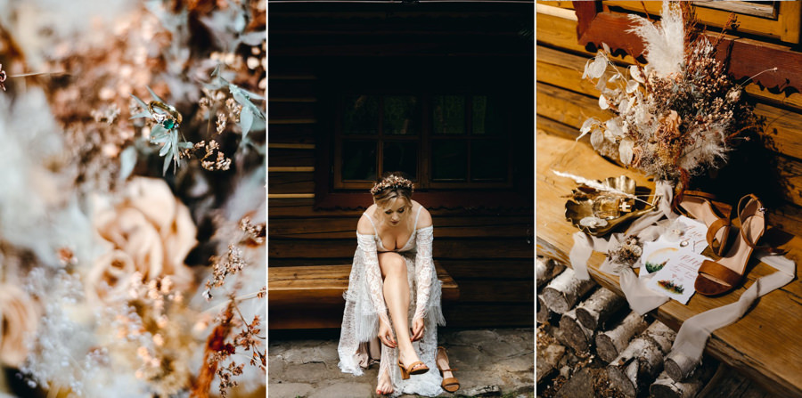 wesele w stylu boho, slub w plenerze, suknia slubna boho marta trojanowska